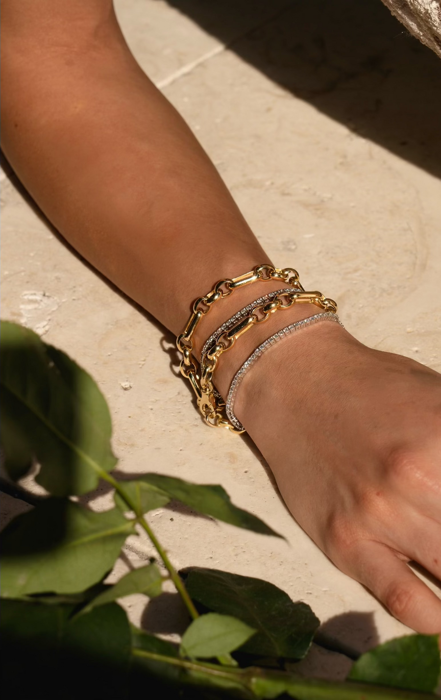 Adjustable Tennis Bracelet (White Gold)